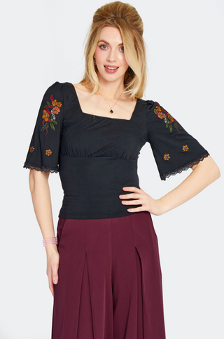 Snake Floral Top
