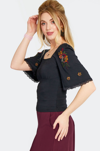Snake Floral Top