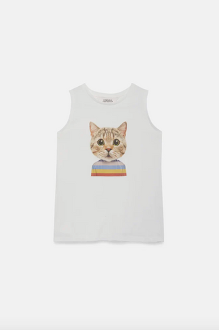 Kitty Graphic Tank Top- FINAL SALE