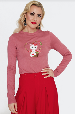 Kitty Love Letter Knit Sweater