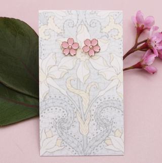 Pink Vintage Petite Daisy Post Earrings-FINAL SALE