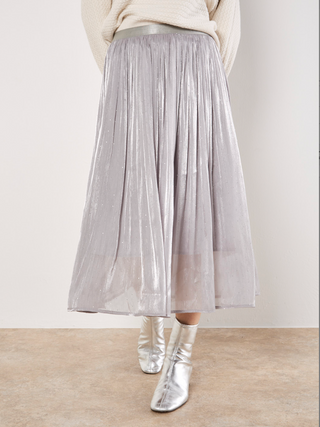 Shimmer Stud Midi Skirt