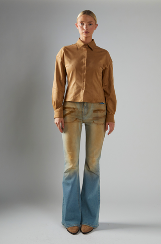 Blue Mud Wash Denim Pants