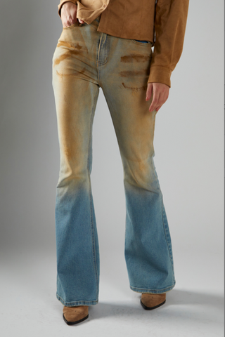 Blue Mud Wash Denim Pants