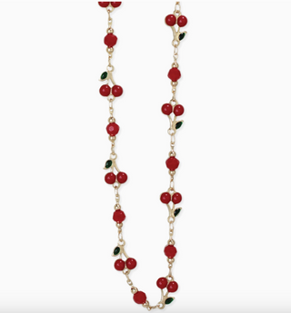Cherry Bowl Gold Link Necklace