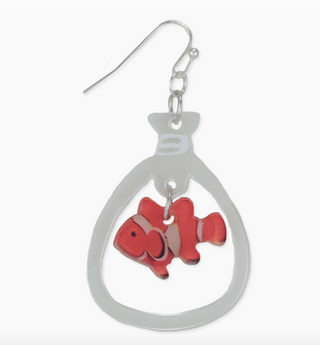 Nice Catch Acrylic Goldfish Earrings