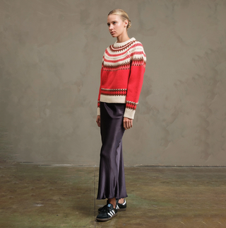 Nordic Pattern Pull Over Knit Sweater