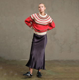 Nordic Pattern Pull Over Knit Sweater