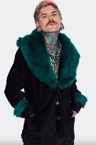 Gothic Faux Fur Blazer