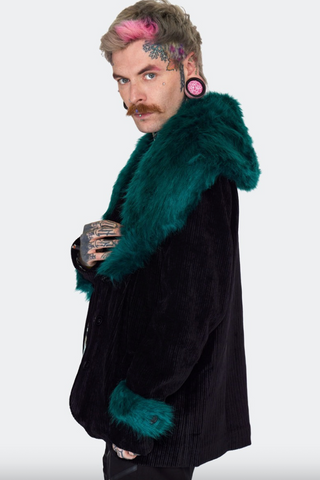 Gothic Faux Fur Blazer