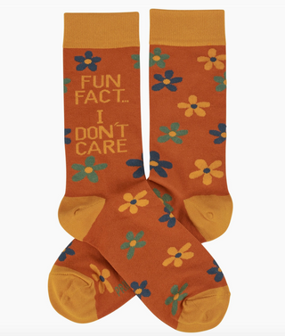 Fun Fact I Don't Cares Crew Socks