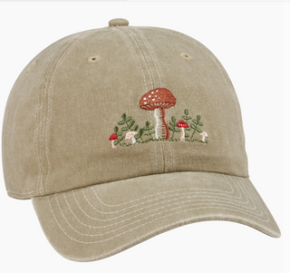 Embroidered Nature Mushroom Baseball Cap