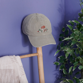 Embroidered Nature Mushroom Baseball Cap