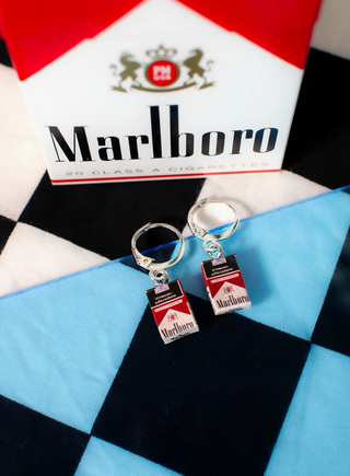 Cig Box Huggie Earrings