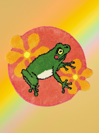Floral Frog Indoor Rug