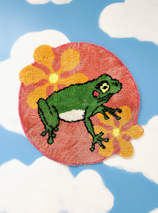Floral Frog Indoor Rug
