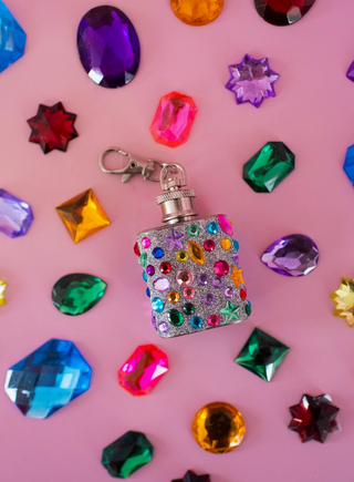 Bejeweled Princess Mini Flask Keychain