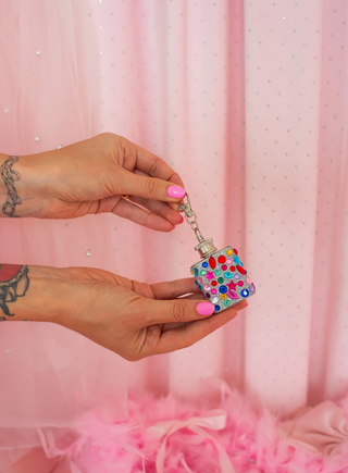 Bejeweled Princess Mini Flask Keychain