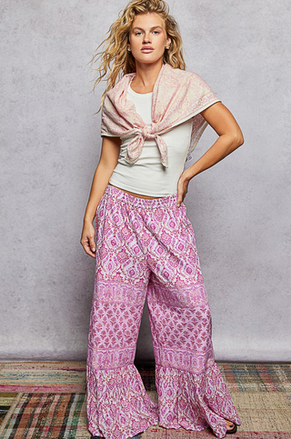 Floral Patterned Multi-Style Woven Scarf