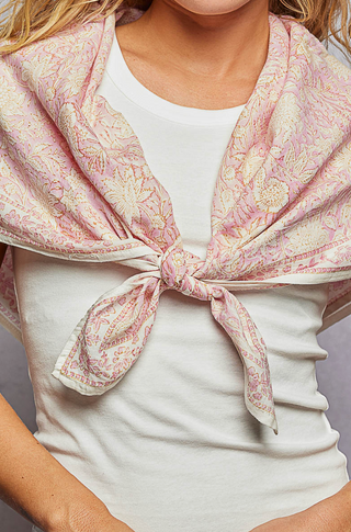 Floral Patterned Multi-Style Woven Scarf