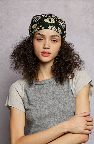 Floral Patterned Multi-Style Woven Scarf