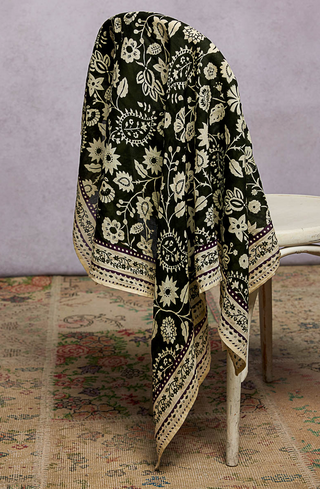 Floral Patterned Multi-Style Woven Scarf