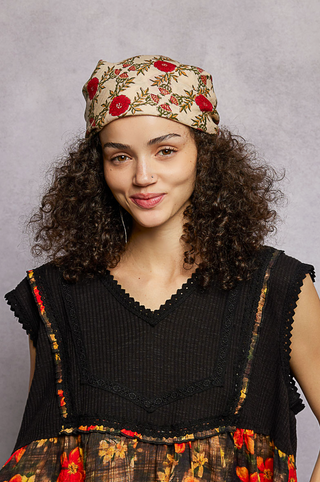 Floral Patterned Multi-Style Woven Scarf