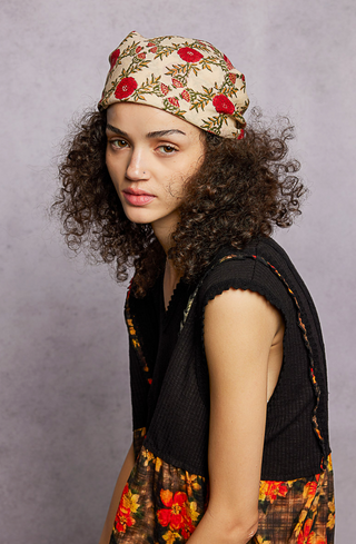 Floral Patterned Multi-Style Woven Scarf