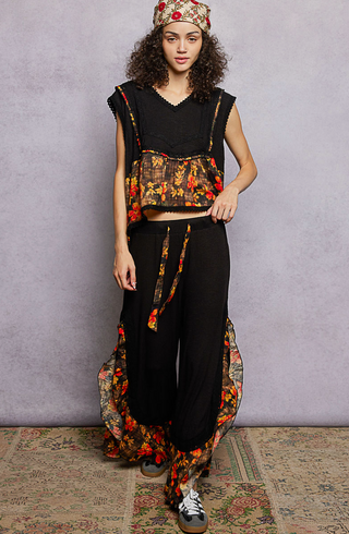 Floral Patterned Multi-Style Woven Scarf