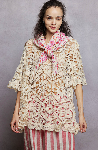 Floral Patterned Multi-Style Woven Scarf