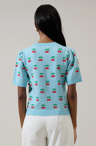 Cherryville Short Sleeve Sweater Top