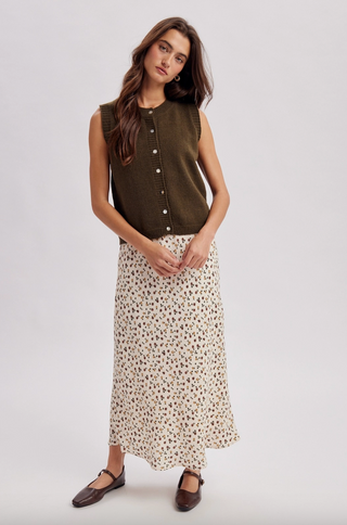 Ditsy Floral Midi Skirt