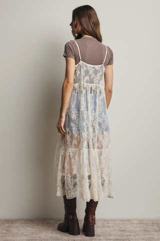 Embroidered Lace Long Vest
