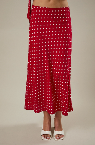 Polka Dot Midaxi Skirt