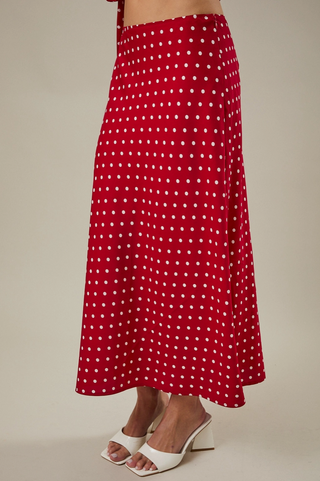 Polka Dot Midaxi Skirt