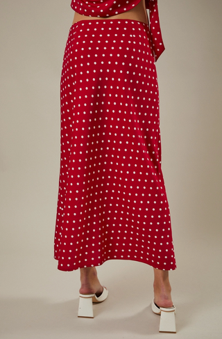 Polka Dot Midaxi Skirt