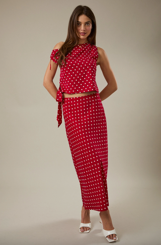Polka Dot Midaxi Skirt