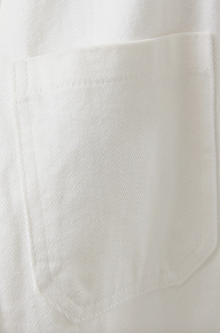 Ruffle Cap Sleeve Crop Twill Vest