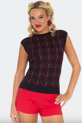 Cherry Knit Sweater