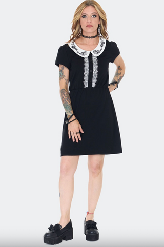 Gothic Wednesday Collar Mini Dress