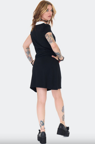 Gothic Wednesday Collar Mini Dress