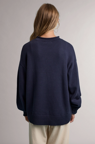Horse Motif Graphic Knit Sweater