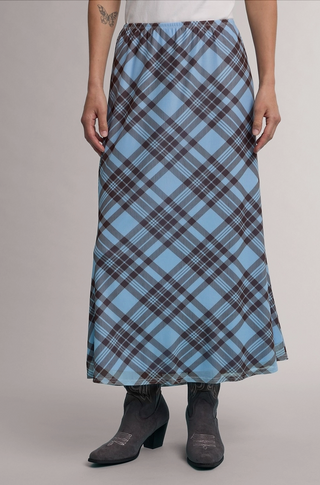 Plaid Midi Skirt