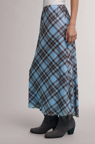 Plaid Midi Skirt