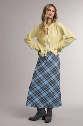 Plaid Midi Skirt