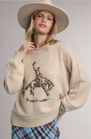 Rodeo Cowboy Graphic Knit Sweater