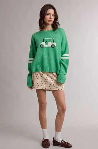 Golf Cart Graphic Knit Sweater