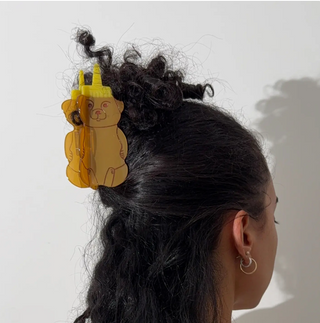 Honey Bear Large Hair Claw Clip