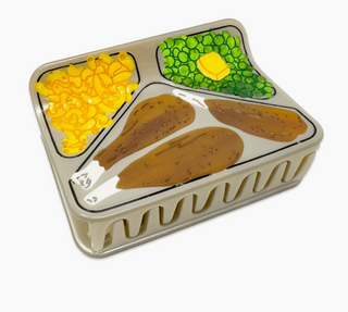 Large Retro TV Dinner Hair Claw Clip