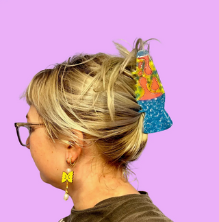 Large Rhinestone Lava Lamp Hair Claw Clip